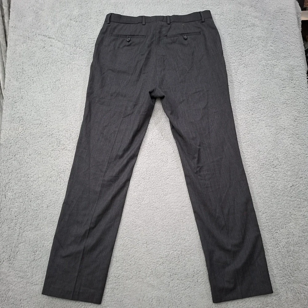 BANANA REPUBLIC Men's 36x32* Non-Iron Tailored Slim Fit Pants‎ Gray Office